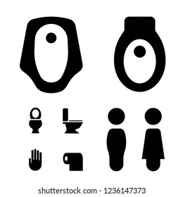set of toilet vector icon