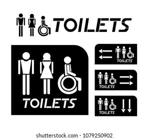 set toilets symbols