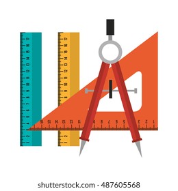 set tool school design isolated