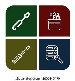 Set of toolkit icons. Such as Screwdriver, Tools, Maintenance , toolkit icons