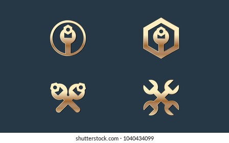 Set of Toolkit Logo Template Design Vector 