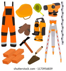 set of tools for the builder. form for the builder