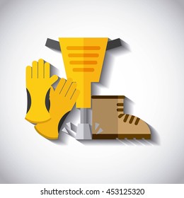 set tools construction isolated icon design, vector illustration  graphic 