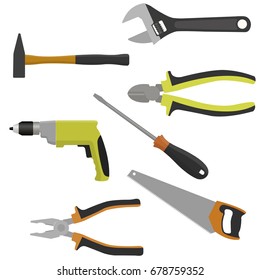 Set of tools for construction and repair.