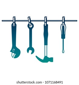 set tools hanging icons