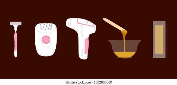 A set of tools to help get rid of unwanted body hair.