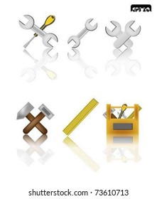 A set of tools icons