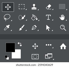 Set of tools icons for vector illustration. Tools icons. Vector illustration