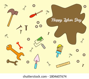 Set of tools for Labor Day holiday