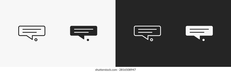 Set of tooltip icon in black and white collection