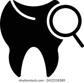 Set of Tooth icons. Outline and solid teeth symbol. Teeth care icon. Vector Illustration.