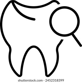 Set of Tooth icons. Outline and solid teeth symbol. Teeth care icon. Vector Illustration.