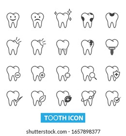 Set of tooth icons vector illustration