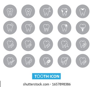 Set of tooth icons vector illustration