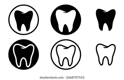 set of Tooth vector icon symbol template illustration