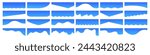 Set of top, header border, separator, divider gradient shapes vector illustration