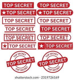 Set of top secret rubber stamp. Red top secret rubber stamp, Check mark icon design, Confirmation concept, vector illustration isolated