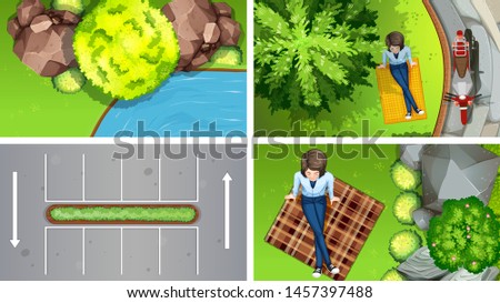 Similar – Image, Stock Photo Tree from above Plant