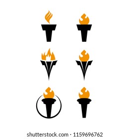 a set of torch icons