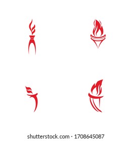 Set Torch  Logo Template vector symbol nature