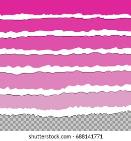 Set of torn edges of paper vector illustration