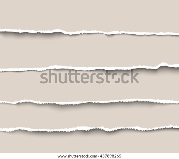 Set of torn paper\
dividers for websites and infographics. Realistic vector torn paper\
with ripped edges
