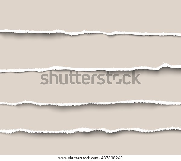 Set of torn paper dividers for websites and infographics. Realistic ...