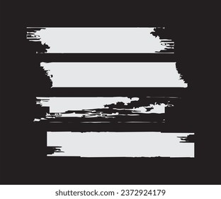 Set of Torn Paper Pieces Background Vector