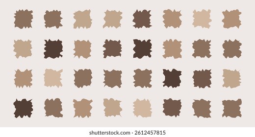 Set of torn paper pieces element design on isolated background Vector