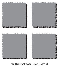 Set of torn paper pieces. grunge jagged rectangle frames. Vector torn paper sheet for sticker, collage, banner. Ripped rectangular shape silhouettes collection. 1176
