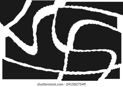 Conjunto de papeles rotos marco, bordes jordazados. Colección de tiras de papel extraídas. Textura de papeles rotos, ilustración vectorial