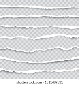 A set of torn pieces of paper isolated. Used as a background and adding text for all design.