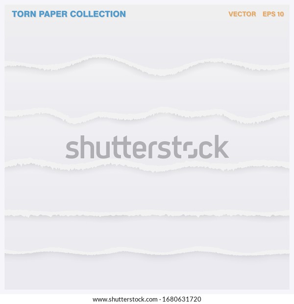 Set Torn sheets
of paper with shadow.
Vector