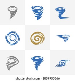 Set of Tornado logo vector template, Creative Twister logo design concepts, icon symbol, Illustration