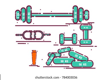 a set of tosca colored dumbell