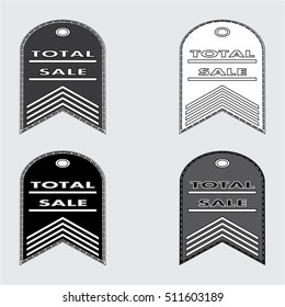 Set of total sale icon. Vector illustration.