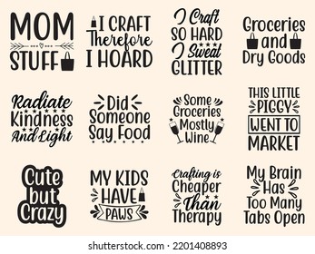  Set of tote bag t-shirt design 