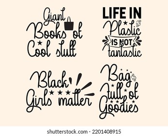  Set of tote bag t-shirt design 