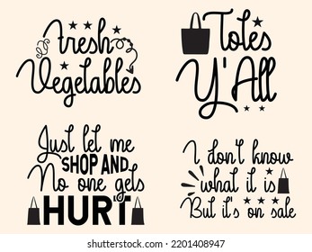  Set of tote bag t-shirt design 
