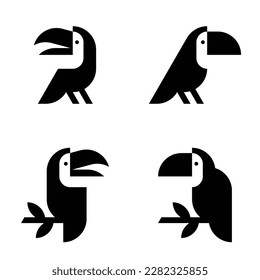 Set von Toucan-Logo. Symboldesign. Vorlagenelemente