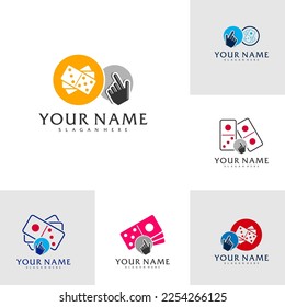 Set of Touch Domino logo vector template, Creative Domino logo design concepts