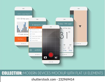Set of Touch Screens mockup, Web Templates. Brochure Designs, Technology Backgrounds. Mobile Technologies, Infographic  ans statistic Concepts and Applications covers.