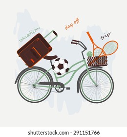 Set for touring on a bike