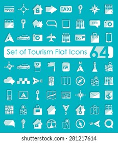 Set of tourism flat icons