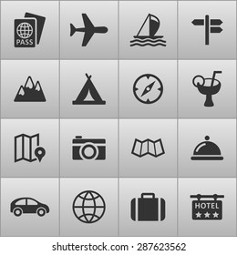 Set of tourism icons