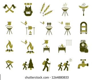 Set of tourism services icons. Vector illustration