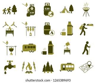 Set of tourism services icons. Vector illustration