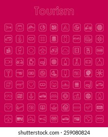 Set of tourism simple icons