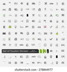 Set of tourism stickers