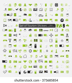 Set of tourism stickers